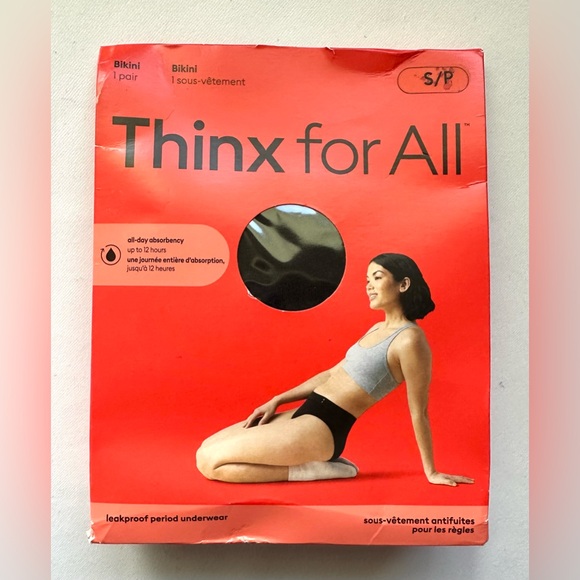 NIB Thinx for All Women's Bikini Period Underwear Black Size Small - Picture 1 of 4
